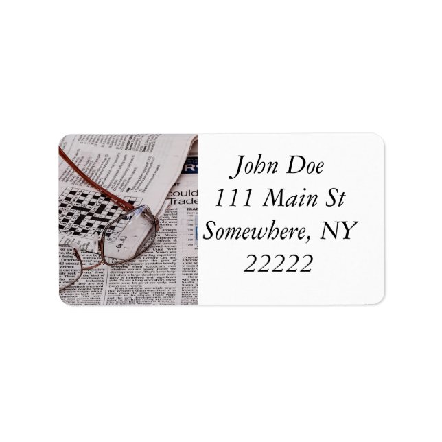 Kreuzworträtsel Genius Adressaufkleber (Vorne)