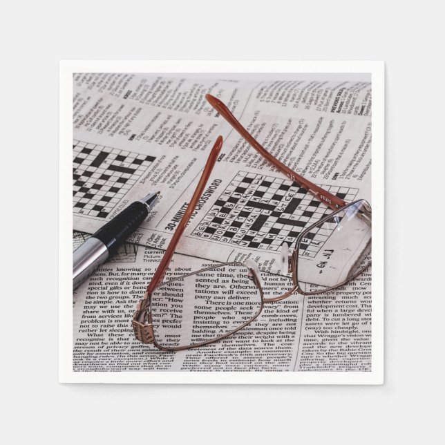 Kreuzworträtsel Genius Serviette (Vorderseite)