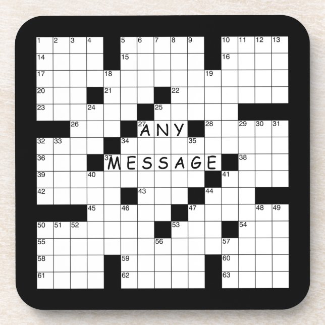 Kreuzworträtsel Getränkeuntersetzer (Vorderseite)