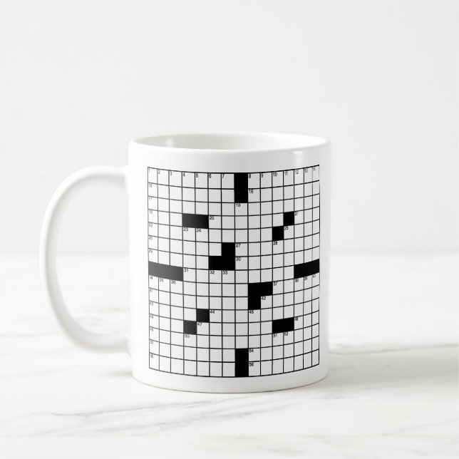 Kreuzworträtsel-Gitter-Tasse Kaffeetasse (Links)