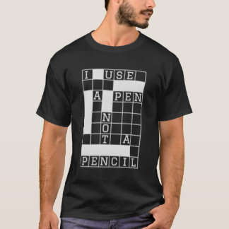 Kreuzworträtsel Ich verwende einen Stift T-Shirt