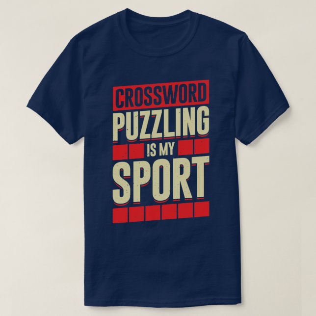 Kreuzworträtsel ist mein Sport T-Shirt (Design vorne)