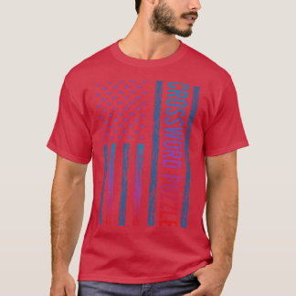 Kreuzworträtsel mit glatter Flagge T-Shirt
