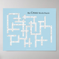 Kreuzworträtsel Puzzle Grumpy Vokabular Spaß Blau