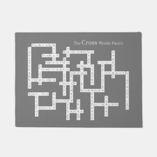 Kreuzworträtsel Puzzle Semantics Spaß grau Fußmatte