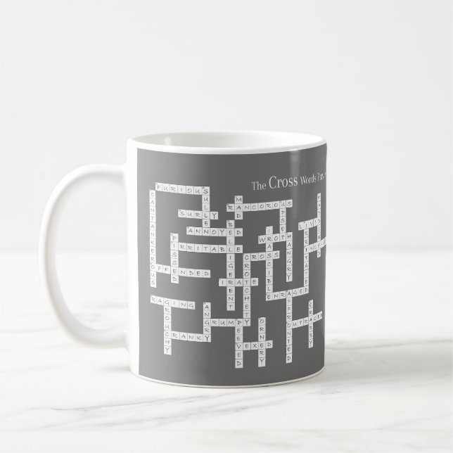 Kreuzworträtsel Puzzle Semantics Spaß grau Kaffeetasse (Links)