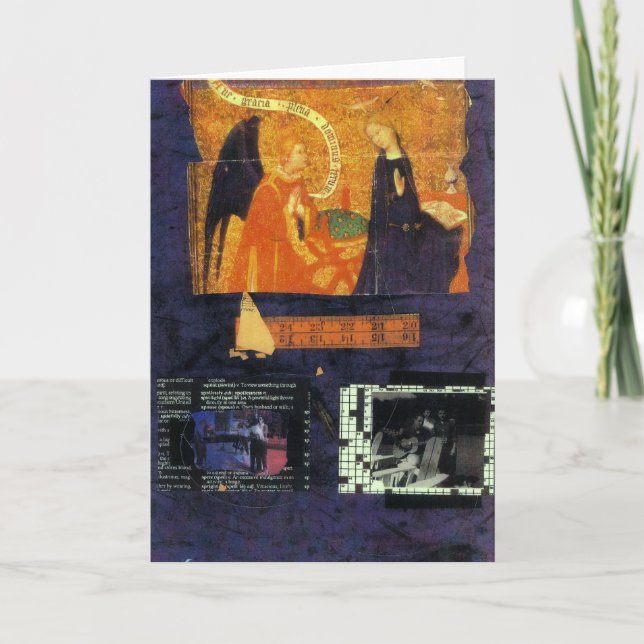 Kreuzworträtsel-und Engels-Karte Karte (Vorderseite)