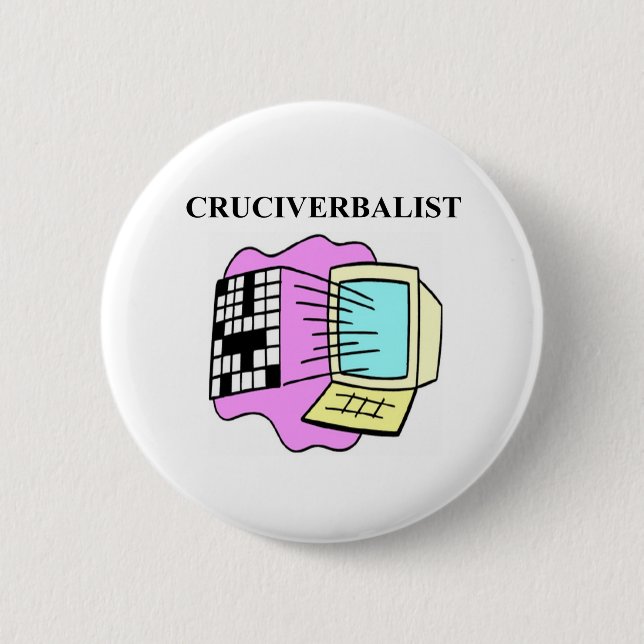 Kreuzworträtselliebhaber Button (Vorderseite)