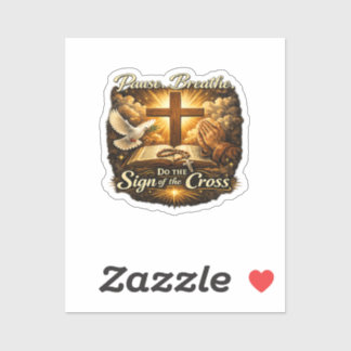 Kreuzzeichen Christlicher Glaube Aufkleber