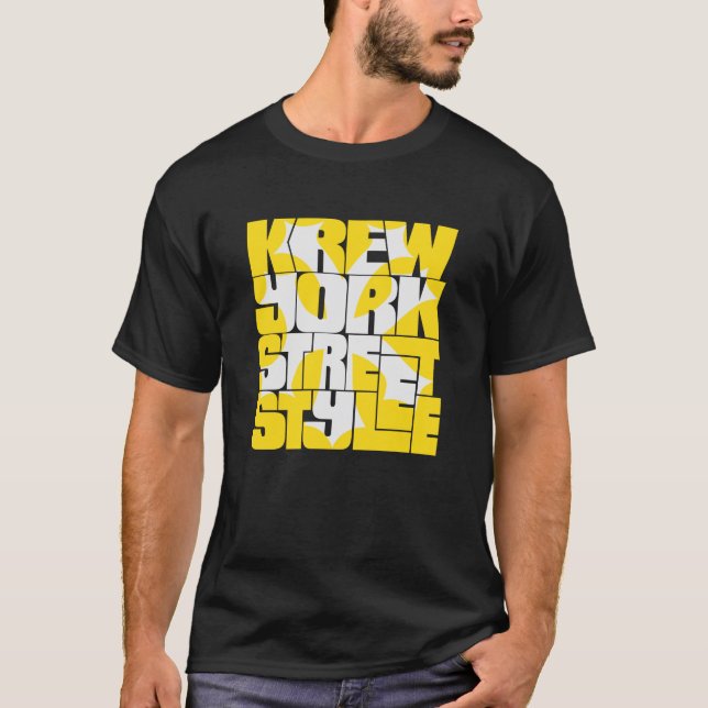 KREW YORK STREET STILE - FETTMARKEN UND LOGO T-Shirt (Vorderseite)