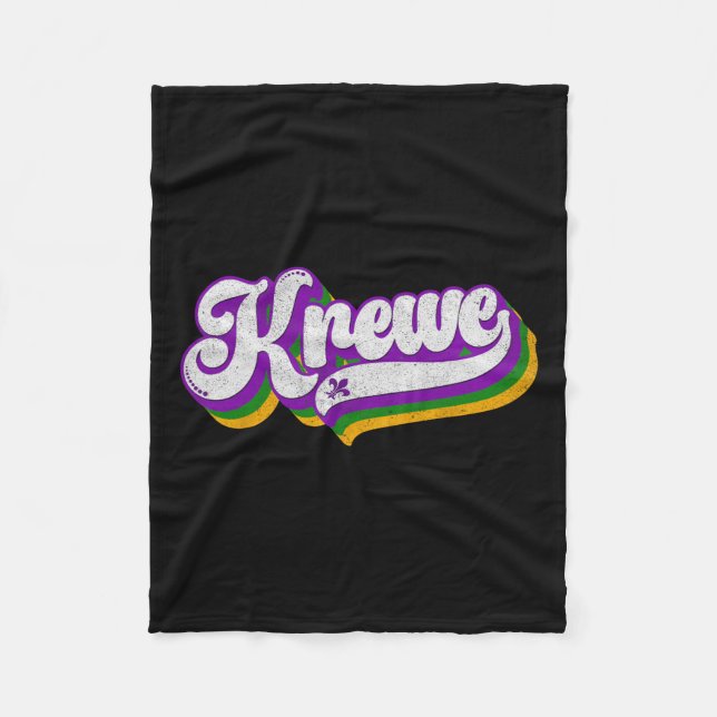 Krewe Mardi Gras Karneval Kostüme Männer Frauen Fleecedecke (Vorderseite)