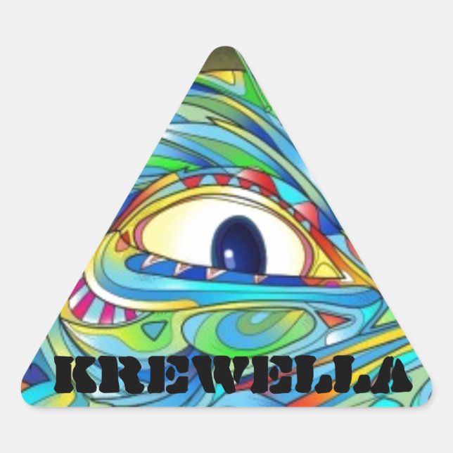 Krewella Illuminati Aufkleberpackung Dreieckiger Aufkleber (Vorderseite)