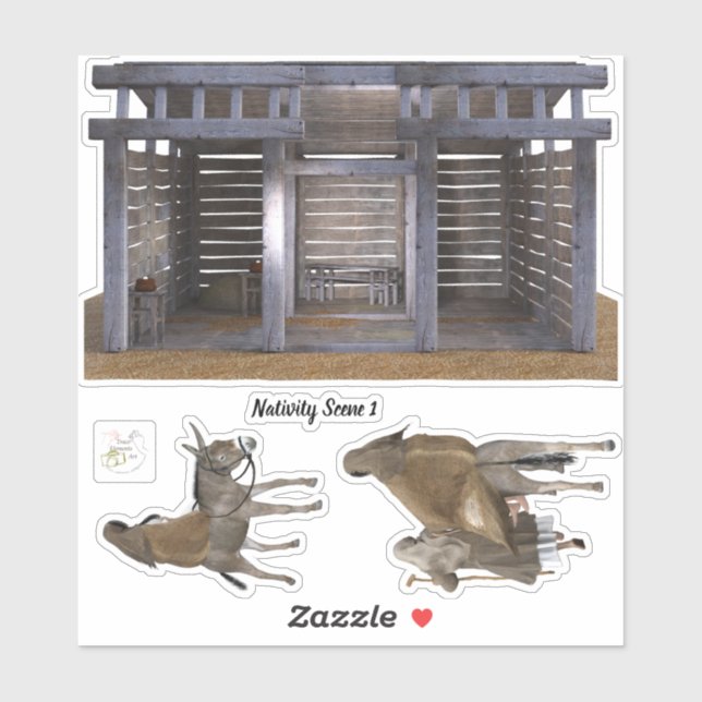 Kribbelszene entfernbare Vinyl-Aufkleber Set 1 Aufkleber (Blatt)