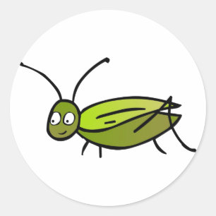 Kricket-Aufkleber Runder Aufkleber