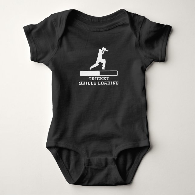 Kricket-Fähigkeits-Laden Baby Strampler (Vorderseite)