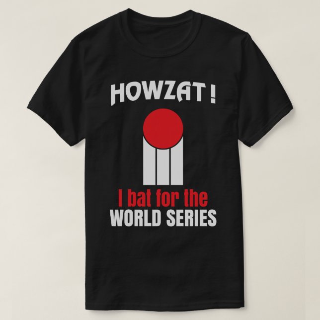 Kricket Howzat! Ich schlage Retro T-Shirt (Design vorne)
