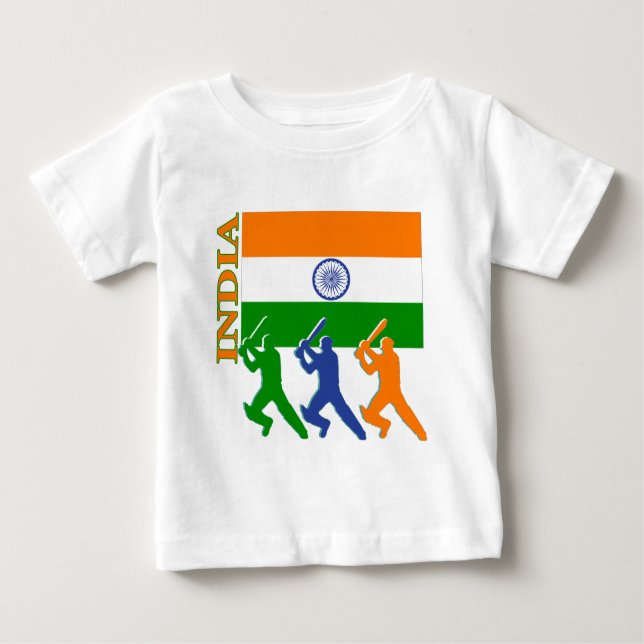 Kricket Indien Baby T-shirt (Vorderseite)
