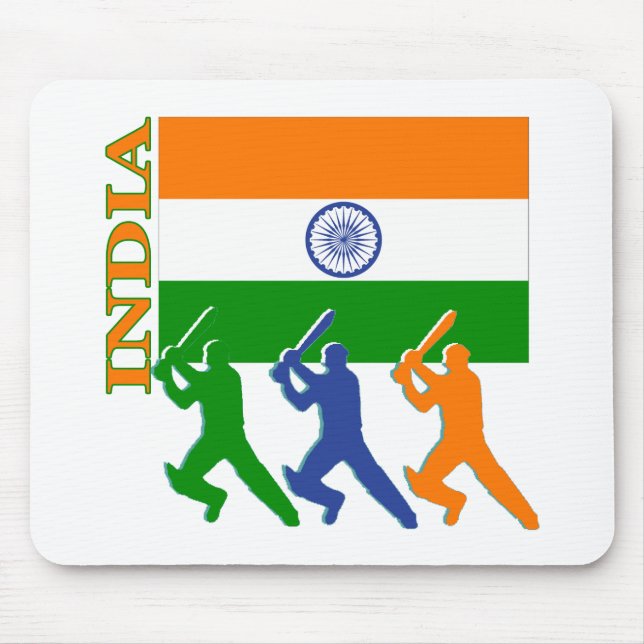 Kricket Indien Mousepad (Vorne)