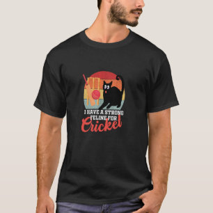 Kricket Katze feline Kricket-Fans Katzenbesitzer M T-Shirt
