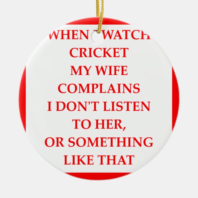 KRICKET KERAMIK ORNAMENT (Vorne)