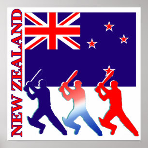 Kricket-Neuseeland-Plakat Poster
