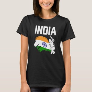 Kricket Patriotic Indian Players Flag Indien T-Shirt