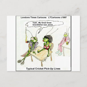 Kricket Pick-up Lines Funny Postkarte