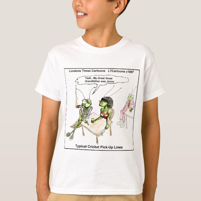 Kricket Pick-up Lines Funny T-Shirt (Vorderseite)