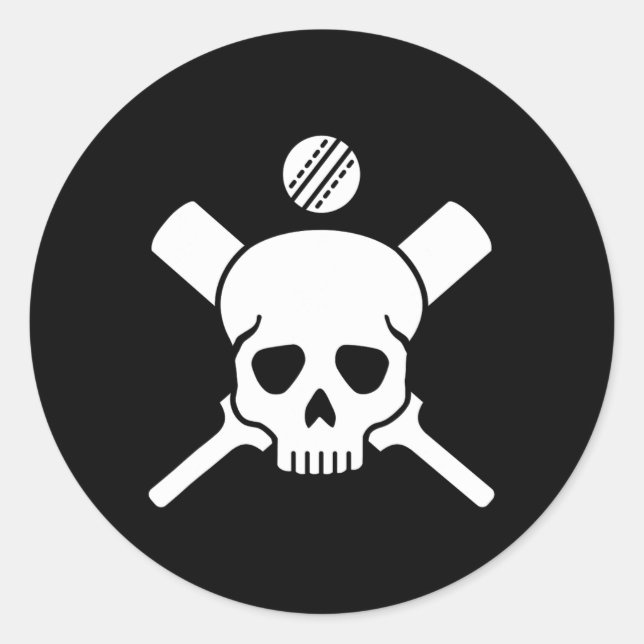 Kricket-Schädel  Runder Aufkleber (Vorderseite)