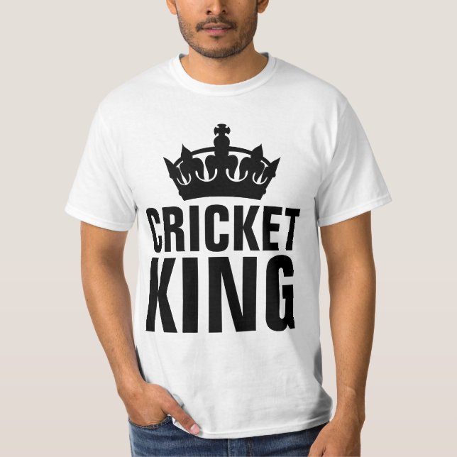 KRICKET-SPIEL, KRICKET-KÖNIG-T - Shirt (Vorderseite)