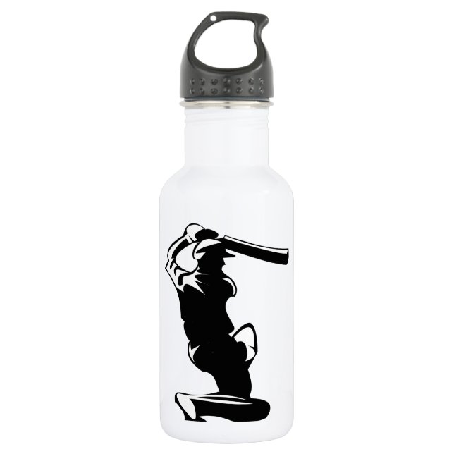 Kricketteigspieler Edelstahlflasche (Vorderseite)