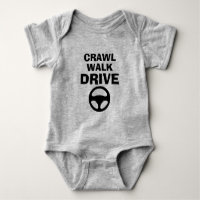 KRIECheN LAUFEN FAHREN lustiges Baby-Bodysuit für 