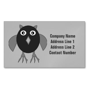 Kriechende Halloween-Owl-Magnetkarten Magnetische Visitenkarte