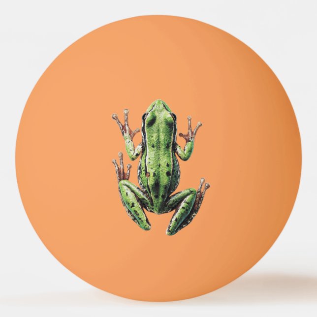 Kriechender Frosch Tischtennisball (Vorderseite)