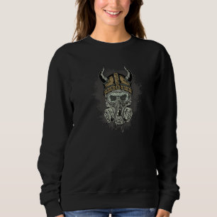 Kriechender Schädel mit Gasmaske Sweatshirt