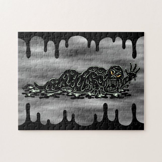 Kriechender Schleim-Hulk-Seltsame-Horror-Kunst Puzzle (Horizontal)