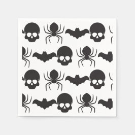 Kriechendes Halloween - Skull, Spione & Bat Serviette