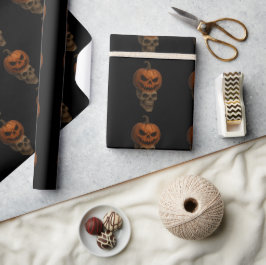 Kriechendes realistisches Halloween-Kürbiskuschels Geschenkpapier