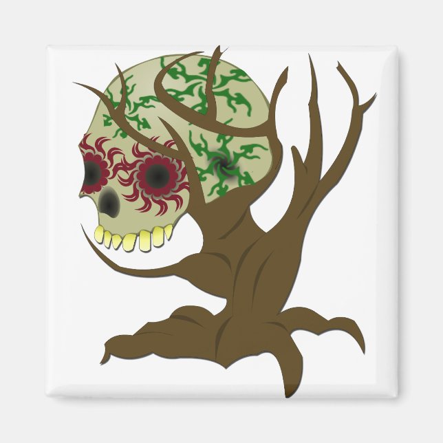 Kriecher Halloween Skull Magnet (Vorne)