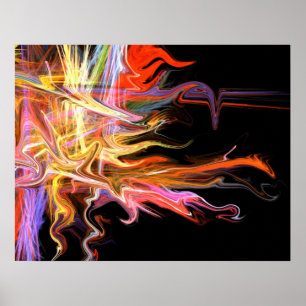 Kriechizik Fraktal Kunstposter Poster