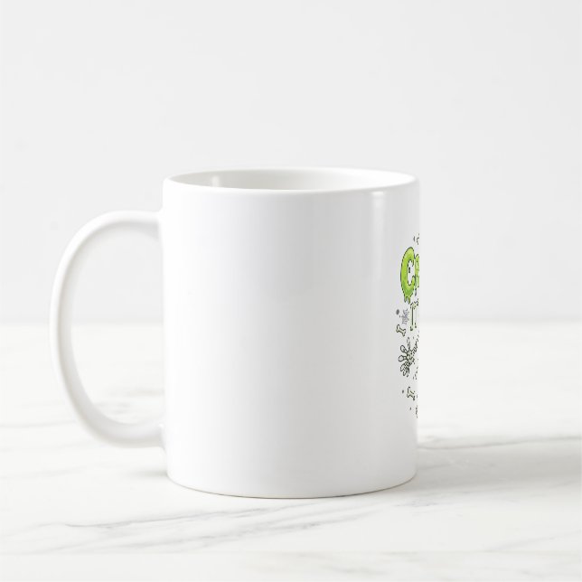 Kriecht es echt Skelett Halloween Knochen Spinne W Kaffeetasse (Links)