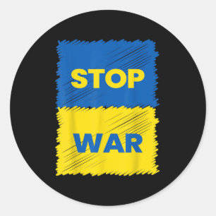 Krieg beenden - die Ukraine Gerettet - den Krieg i Runder Aufkleber