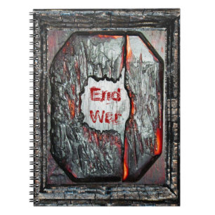 Krieg beenden notizblock