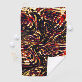 Krieg der goldenen Bänder gegen Rot, in dunklem Fo Golfhandtuch