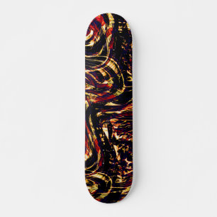 Krieg der goldenen Bänder gegen Rot, in dunklem Fo Skateboard