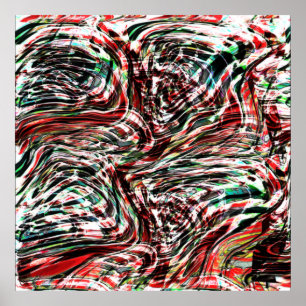 Krieg der roten Bänder gegen Cyan Poster