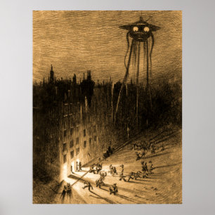 Krieg der Welt, die betrunkene Menge Poster