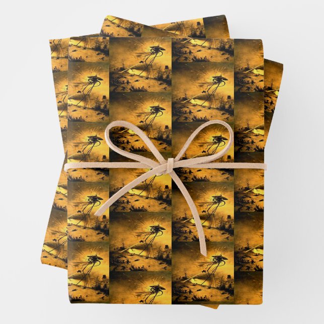 Krieg der Welt G Wells Science Fiction Geschenk Geschenkpapier Set (Beispiel)