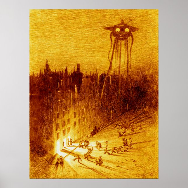 Krieg der Welt H G Wells Alvim Corréa 1906 Poster (Vorne)