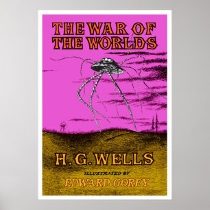 Krieg der Welt HG Wells Book Cover TShirt Poster